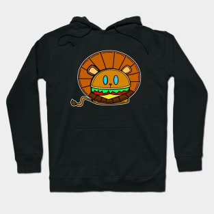 Cute Kawaii Baby Lion Cheeseburger Hoodie